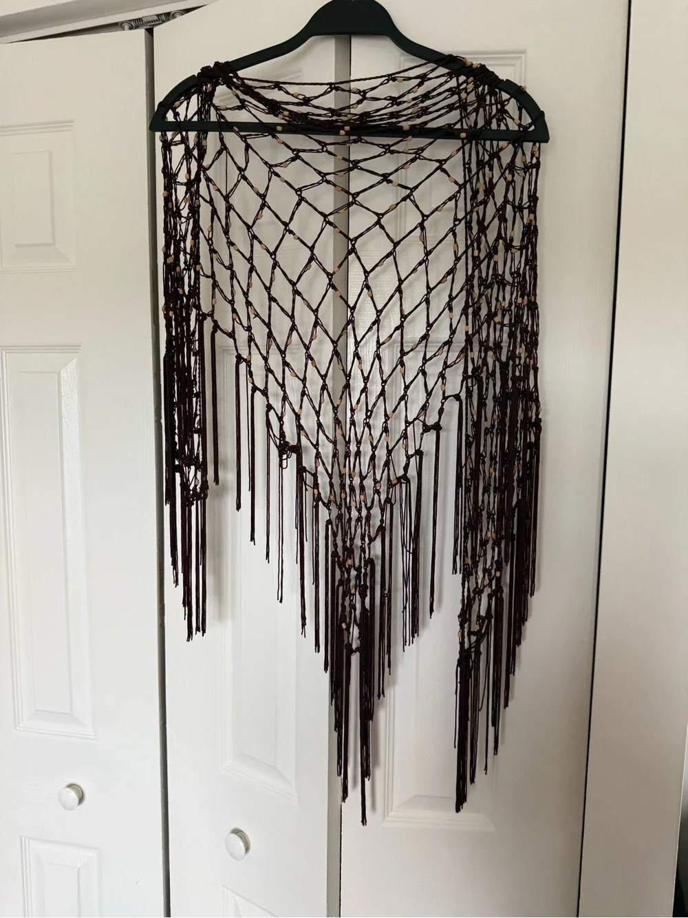 Bohemian Handwoven Beaded Shawl